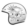 HELMET-OPEN FACE MT LE MANS 2 SV DILER GLOSSY WHITE    XS
