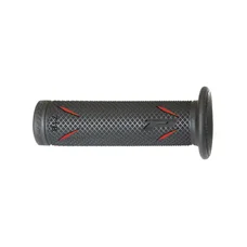REVETEMENT POIGNEE PROGRIP MOTO ON ROAD 718 DOUBLE DENSITE NOIR/ROUGE CLOSED END 122mm (PAIRE)