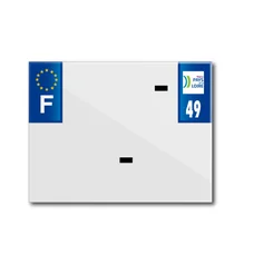 BANDE PLAQUE MOTO 170x130 POUR PVC VIERGE DEP. 49/EURO (VENDU A L'UNITE)