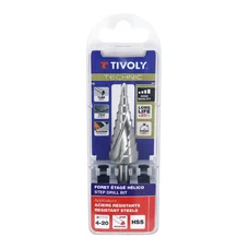 STEP DRILL BIT - TIVOLY HSS HELICO Ø 4>20mm (by 1/2) (BLISTER)