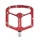 FLAT PEDAL-FOR BMX/DOWNHILL - SWITCH GAP RED ALU - Threaded 9/16 WITH SILVER GRIP PINS (PAIR)