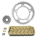 KIT CHAINE ADAPTABLE HONDA 900 CB F HORNET 2002>2007  530  16x43  (DIAM COURONNE 112/138/12.25)  (DEMULTIPLICATION ORIGINE)  -AFAM-
