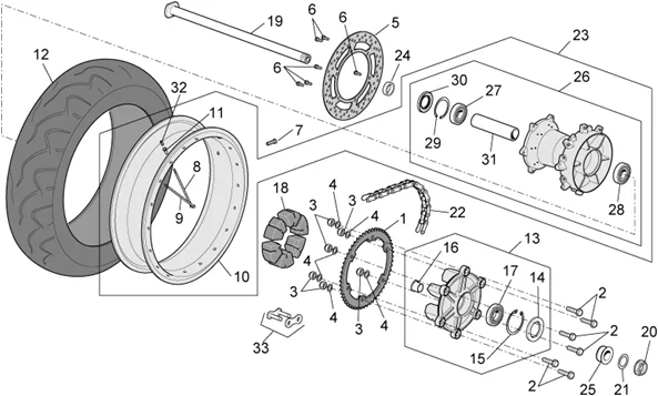 Roue arrière