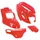 CARROSSERIE/CARENAGE SCOOT ADAPTABLE MBK 50 BOOSTER 2004>/YAMAHA 50 BWS 2004> ROUGE DUCAT (KIT 4 PIECES)  -P2R-