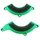 ENGINE COVERS PROTECTION SET (PARTIALLY "Half-moon") - FOR KAWASAKI 900 Z900 ALU CNC - GREEN  (PAIR)  -AVOC-