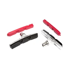 BRAKE PADS FOR MTB- THREADED STUD ASSYMETRIC - FIBRAX 72mm "CARTRIDGE" BLACK (1 PAIR)