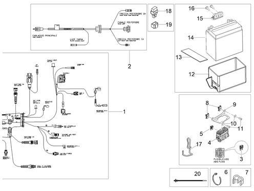 Circuit electrique arrière