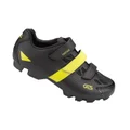 CHAUSSURE VTT GES VANTAGE2 NOIR/JAUNE FLUO T42 FIXATION 3 VELCROS COMPATIBLE SPD (PAIRE)