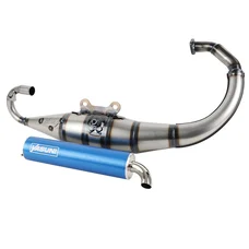 POT SCOOT YASUNI R VERNI POUR MBK 50 BOOSTER, STUNT/YAMAHA 50 BWS, SLIDER (SILENCIEUX BLEU AZUR) -TUB307A
