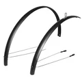 GARDE BOUE CITY/VTC TRINGLES 28'' STRONGLIGHT TOUR 48mm NOIR MAT (PAIRE) AVEC FIXATION CLASSIC TRINGLES INOX