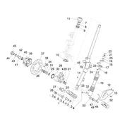 Fourche/tube direction - Ensemble butée dir.