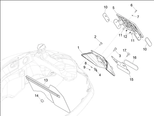Couvercle arrière - Pare-boue