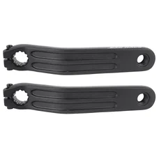 MANIVELLE DROITE + GAUCHE VTT FAT BIKE LEADER FOX BRAGA MOTEUR M500 170mm ALU NOIR (PAIRE)