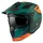 CASQUE TRIAL MT STREETFIGHTER SV S TOTEM C6 VERT/ORANGE MAT  M  SIMPLE ECRAN TRANSPARENT TRANSFORMABLE AVEC MENTONNIERE AMOVIBLE (LIVRE AVEC UN ECRAN SUPPLEMENTAIRE DARK) (ECE 22.06)
