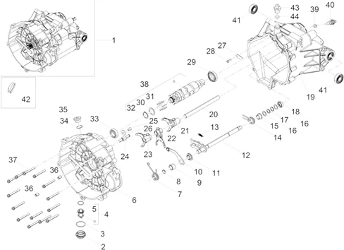 Boîte de vitesses / Selecteur / Desmodromique