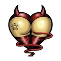 AUTOCOLLANT/STICKER LETHAL THREAT DEVIL ASS (60x80mm)