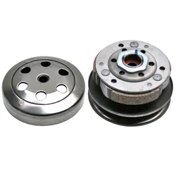 EMBRAYAGE SCOOT ADAPTABLE MBK 50 BOOSTER, NITRO/YAMAHA 50 BWS, AEROX/APRILIA 50 SR/MALAGUTI 50 F12 (DIAM 107 AVEC POULIE + CLOCHE)  -P2R-