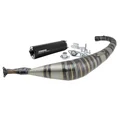 POT 50 A BOITE VOCA ROOKIE POUR DERBI 50 SENDA, GPR/APRILIA 50 RS4/GILERA 50 SMT, RCR, RS4 EURO3 ET 4  (PASSAGE BAS - SILENCIEUX ALU NOIR)