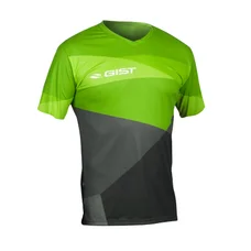 MAILLOT GIST HOMME MANCHES COURTES G-OUT GRAVEL / VTT VERT/NOIR L  -5362-