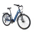 VELO ELECTRIQUE/VAE CITY 28 LEADER FOX SAGA MIXTE BLEU TIGRE 8V MOTEUR CENTRAL BAFANG M300 36V 80Nm BATTERIE 15Ah (20'' - H52cm - TAILLE L - POUR ADULTE DE 178cm à 185cm)