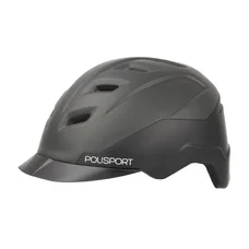 CASQUE VELO CITY ADULTE POLISPORT E CITY NOIR/GRIS TAILLE 58-61 SYSTEM QUICK LOCK