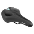 SADDLE- NEWTON FOR URBAN BIKE MEMORY COMFORT BLACK 265x165mm -STEEL RAIL - BLACK (SHAPE MEMORY)