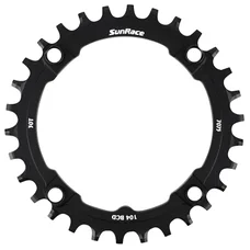 PLATEAU VTT 4BRA D.104 POUR SUNRACE 30DTS TRIPLE MILIEU NOIR ALU COMPATIBLE AUTRES MARQUES NARROW WIDE