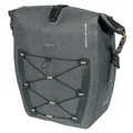 SACOCHE ARRIERE VELO LATERALE BASIL NAVIGATOR STORM CYCLOTOURISTE WATERPROOF 25-31L NOIR FIXATION MIK HOOKS SUR PORTE BAGAGE (41x15x27cm) AVEC POIGNEE ET BANDOUILLERE FERMETURE ENROULEMENT