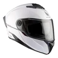 CASQUE MODULABLE MT ATOM 2 SV DOUBLE ECRANS UNI BLANC BRILLANT XS (ECE 22.06 P/J)