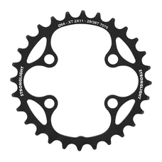 PLATEAU VTT 4BRA D.64 POUR SHIMANO XT M8000/SLX M7000 DOUBLE STRONGLIGHT 28DTS INTERIEUR NOIR 11V. NON FILETE