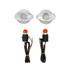 ECLAIRAGE DECO REPLAY CAT'S-EYES OVALE TRANSPARENT/BLANC AMPOULE ORANGE (L 71mm / H 36mm / L 12mm) **