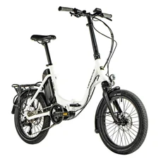 VELO ELECTRIQUE/VAE PLIANT CITY 20 LEADER FOX HARLAN MIXTE BLANC 8V MOTEUR CENTRAL BAFANG M300 36V 80Nm BATTERIE 14Ah