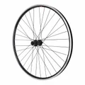 ROUE VTC 700X35 M240 ARRIERE ALU NOIRE RENFORCE MOYEU SHIMANO TX500 NOIR BLOCAGE CASSETTE 10/9V. SPECIAL LOUEUR (JANTE DOUBLE PAROI AVEC OEILLETS-RAYONNAGE INOX) JANTE 19C 32 RAYONS NOIRS