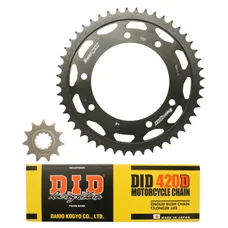 CHAIN AND SPROCKET KIT FOR YAMAHA 50 DTR SUPERMOTARD 2003>  420  11x48  (126 LINKS)  -DID-