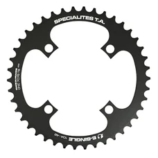 CHAINRING FOR E-BIKE - SINGLE 42teeth Ø104 BLACK TA E-SINGLE 4 ARMS ALU 7075 FOR BOSCH / BROSE / YAMAHA / GIANT / SHIMANO E-STEPS TA E-ONE