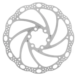 DISQUE DE FREIN ROUTE / VTT 6 TROUS TEKTRO 160mm ARGENT POUR TOUT TYPE DE PLAQUETTE (MONTAGE ATELIER)