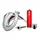 EXHAUST FOR 50cc MOTORBIKE VOCA CROSS CHROMED FOR SHERCO 50 SM-R, SE-R (TOP MOUNTING - RED ALUMINIUM SILENCER)