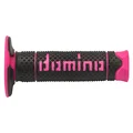 REVETEMENT POIGNEE DOMINO MOTO OFF ROAD A260 NOIR/FUCHSIA CLOSED END 120mm (PAIRE)