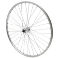 WHEEL FOR URBAN BIKE- 650X30A (26x1 3/8) -FRONT ALUMINIUM - ALUMINIUM HUB- -SOLID SPINDLE- (SOLD WITH NUTS 9X100)