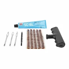 NECESSAIRE REPARATION PNEU TRESSES (5 TRESSES 100mm + 1 DISSOLUTION 30g + OUTIL)  -TIP TOP-  (4004558)