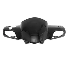 FRONT HANDLEBAR COVER (FOR ROUND SHAPED SWITCH) "PIAGGIO GENUINE PART" 50 TYPHOON 2011>/APRILIA 50 SR MOTARD 2011> BLACK  94  -6574700090-