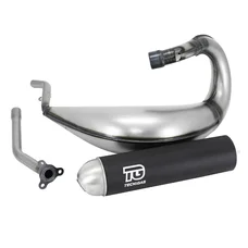 POT 50 A BOITE TECNIGAS E-NOX ACIER POUR SHERCO 50 SM-R 2013>, 50-R 2013> (EURO 4, 5) (PASSAGE HAUT A DROITE)