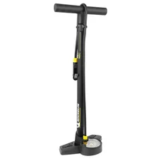 POMPE A PIED MICHELIN ACIER NOIR AVEC MANOMETRE 11BARS RACCORD SWITCH VP/VS