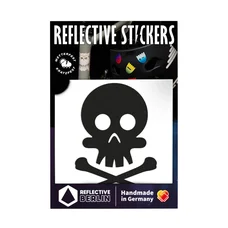AUTOCOLLANT/STICKER REFLECHISSANT TETE DE MORT NOIR  -REFLECTIVE BERLIN-