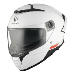 HELMET-FULL FACE MT THUNDER 4 SV SOLID- GLOSS WHITE XXL (2XL)  (DUAL SCREEN/PINLOCK READY) (ECE 22.06)