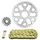 KIT CHAINE ADAPTABLE YAMAHA 250 XG TRICKER 2004>2008  428  15x45  (DIAM COURONNE 45/136/23.5)  (DEMULTIPLICATION ORIGINE)  -AFAM-