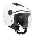 CASQUE JET ENFANT MPH PLAY SIMPLE ECRAN UNI BLANC BRILLANT YS (47 à 48 cm) (ECE 22.06)