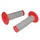 REVETEMENT POIGNEE REPLAY MOTO OFF ROAD COBBLESTONE GRIS/ROUGE CLOSED END 115mm (PAIRE)