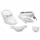 CARROSSERIE SCOOT REPLAY DESIGN EDITION POUR MBK 50 BOOSTER 2004>/YAMAHA 50 BWS 2004> BLANC BRILLANT (KIT 4 PIECES LIVREE AVEC ECLAIRAGE)