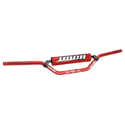 HANDLEBAR FOR 50cc MOTORBIKE VOCA CROSS - ALUMINIUM T6 - Ø22,2mm W 805mm H94mm -  RED WITH PAD RED